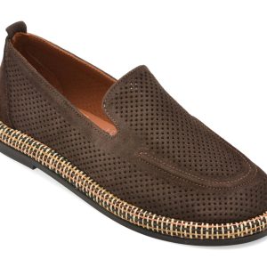 Mocasini GRYXX maro, 481264, din piele intoarsa