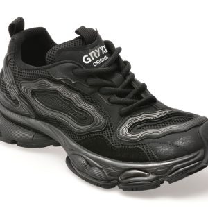 Pantofi sport GRYXX negri, 61030, din material textil