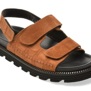 Sandale GRYXX maro, 428933, din piele intoarsa