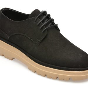 Pantofi GRYXX negri, M7613, din nabuc