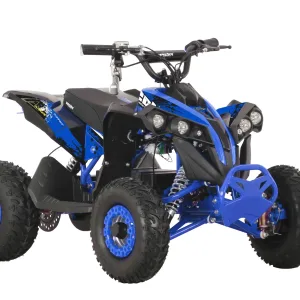 ATV electric Kinder Eco Wolf XXL 1200W 48V cu 3 viteza 6 inch, culoare albastra