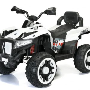 ATV electric pentru 2 copii Kinderauto SuperOffroad V2 4x4 180W 12V 12Ah premium, alb