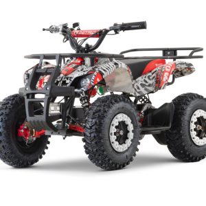 ATV electric pentru copii NITRO Torino Quad 1200W 48V snowy tyres, red Grafiti