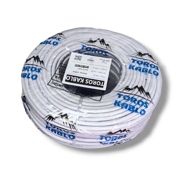 Cablu electric curent TOROS TRS3X1.5, 100m, 3x1.5 mmÂ², cupru, izolatie PVC dublu strat, 300/500V, flexibil, pentru iluminat si instalatii electrice de joasa tensiune