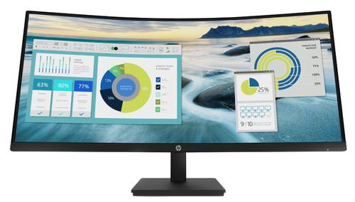 Monitor VA LED HP 34inch P34hc G4, WQHD (3440 x 1440), HDMI, DisplayPort, Ecran curbat, Boxe (Negru)