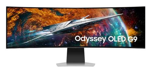 Monitor Gaming OLED Samsung 49inch LS49CG954SUXEN, 5120 x 1440, HDMI, DisplayPort, Boxe, Ecran Curbat, 240 Hz, 0.03 ms (Argintiu)