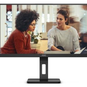 Monitor IPS LED AOC 60,5cm 24inch 24E3QAF, Full HD (1920x1080), VGA, HDMI, DisplayPort, Boxe, Pivot (Negru)