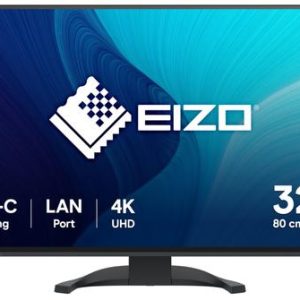Monitor IPS LED EIZO 31.5inch EV3240X-BK, UHD (3840 x 2160), HDMI, DisplayPort, Boxe, Pivot (Negru)