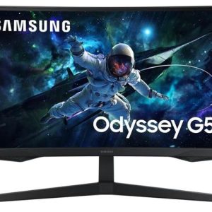 Monitor Gaming VA LED Samsung Odyssey G5 27inch LS27CG552EUXEN, QHD (2560 x 1440), HDMI, DisplayPort, Ecran curbat (Negru)