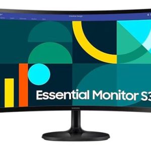 Monitor VA LED Samsung 24inch LS24D364GAUXEN, FulL HD (1920 x 1080), VGA, HDMI, Ecran curbat, 100 Hz, 4 ms (Negru)