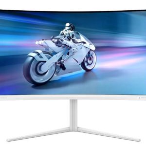 Monitor Gaming VA LED Philips 31.5inch 32M2C5501/00, QHD (2560 x 1440), HDMI, DisplayPort, Ecran curbat, 180 Hz, 1 ms (Alb)