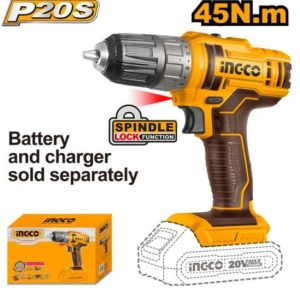 Masina de insurubat Bormasina 45nM, 15+1 trepte, 1500rpm, 20V Fara Acumulator Ingco CDLI200515