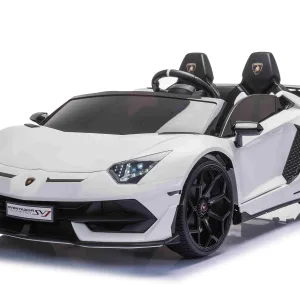 Masinuta electrica Lamborghini SVJ cu 2 locuri, 24V, 500W, echipata Premium, Drift Edition, Alb