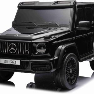 Masinuta electrica copii Mercedes G63, 2 locuri, 4x4, 800W, 24V 14Ah, MP4, neagra