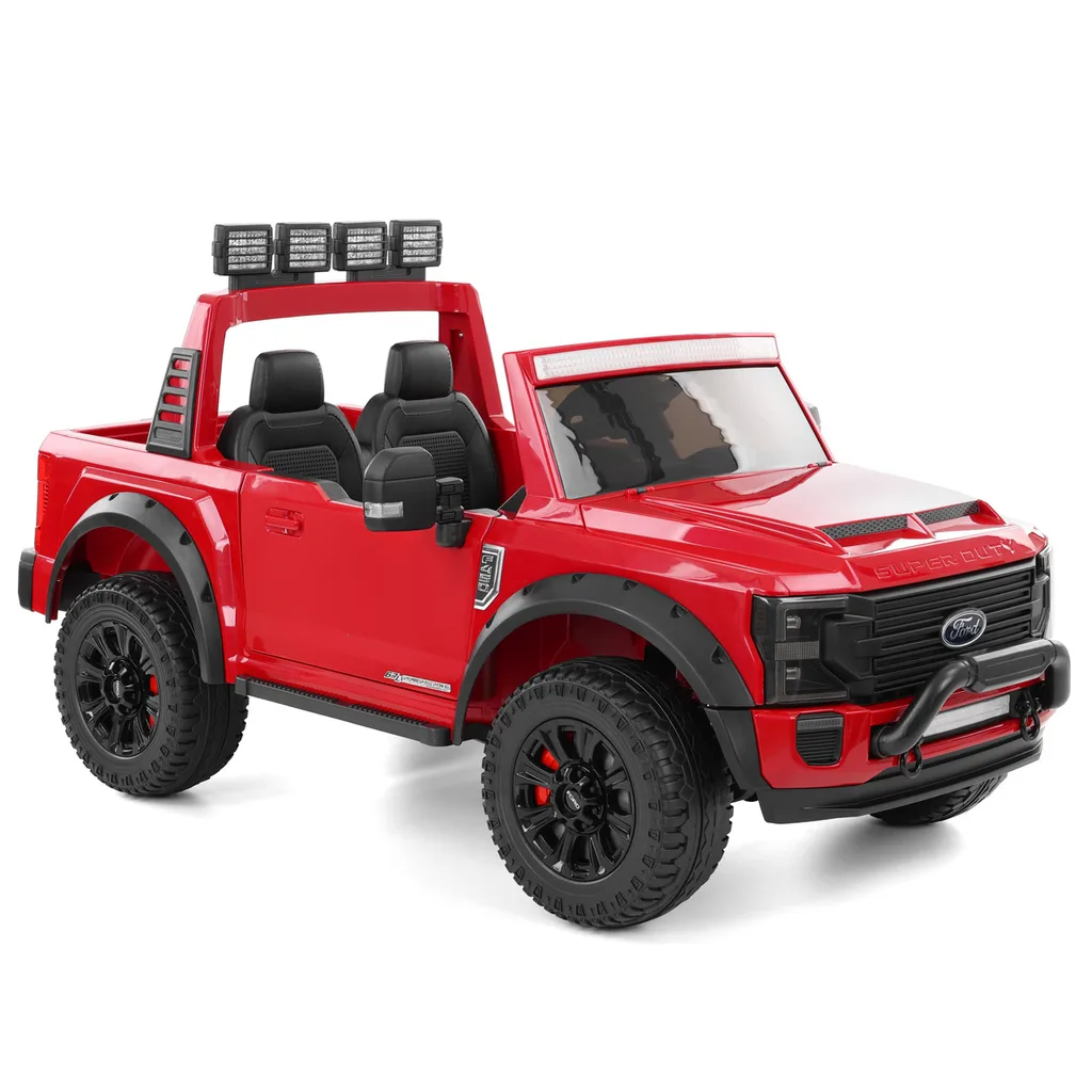 Masinuta electrica pentru 2 copii Ford Super Duty F450 200W 12V standard, culoare rosie