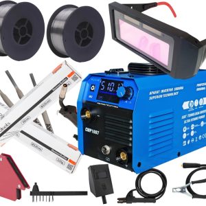 *MEGA PACHET* Aparat de sudura tip Invertor cu sarma 495A, + *x2 sarma 1.0mm, x2 electrozi 2.5mm, Ochelari automati, magnet* MMA/MIG/MAG/TIG *CABLU SUDURA 3M*, afisaj digital, ventilat, URAL MASH IGBT TEHNOLOGY ULTRA HYBRID POWER, CMP1697