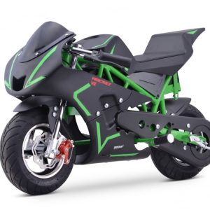 Motocicleta electrica pentru copii NITRO E-Pocketbike Rocket VX 6   800W 36V, culoare verde