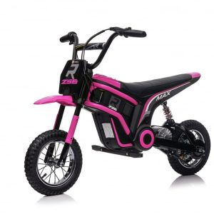 Motocicleta electrica pentru copii, Kinderauto Enduro, 5-10 ani, 350W, 24V, roz
