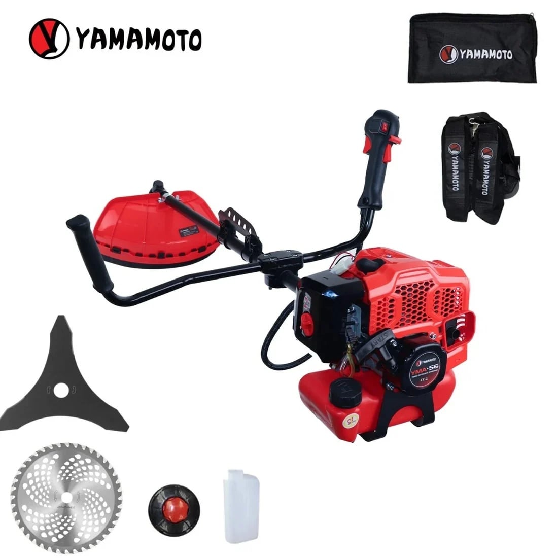 Motocoasa benzina , 5.8cp, 43cmc, 10000rpm, 2 timpi, 6 accesorii, YAMAMOTO YMA.56