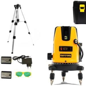 Nivela laser cu Trepied 1M si accesorii incluse, autonivelare Â±2 mm/5m, 40 m, timp: â‰¤ 5s , 3 linii, ROTOR RLE-3D