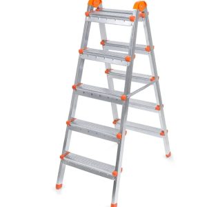 Scara dubla din otel 5+5 trepte, 110cm inaltime, 120kg, 6.5kg R5.5S