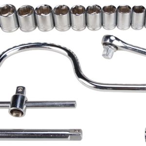 Trusa Chei Tubulare cu Accesorii 24 Pcs : 10-32 mm
