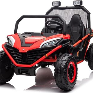 UTV electric pentru 2 copii Kinderauto Dune-Buggy 200W 12V, cu roti MOI, culoare Rosu