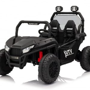 UTV electric pentru copii cu 2 locuri, Kinderauto Dune-Buggy V2, 800W, 24V 10Ah, premium, negru