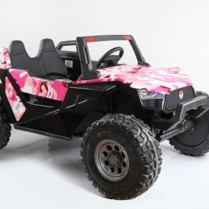 UTV electric pentru 4 copii, Kinderauto Buggy XXL , 500W 24V 14Ah, Pink camuflaj