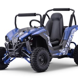 UTV electric pentru copii NITRO GoKid Savana 1200W 48V cu diferential, culoare albastra