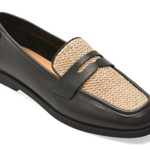 Mocasini EPICA negri, 1313G31, din piele naturala