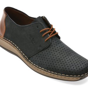 Pantofi RIEKER bleumarin, 5226, din piele naturala