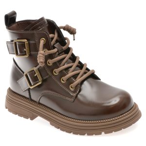 Ghete SELECTION KIDS maro, 532205, din piele naturala
