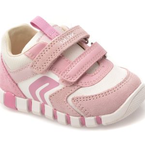 Pantofi sport GEOX roz, B3558C, din material textil si piele naturala