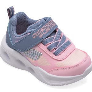 Pantofi sport SKECHERS roz, SOLA GLOW, din material textil