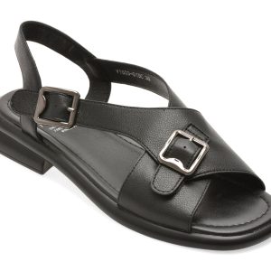 Sandale FLAVIA PASSINI negre, 1603G15, din piele naturala