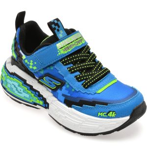 Pantofi sport SKECHERS albastri, MEGA-CRAFT 4K, din material textil