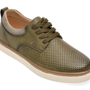 Pantofi BITE THE BULLET kaki, Q165, din piele naturala