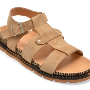 Sandale EPICA bej, 3432618, din piele intoarsa
