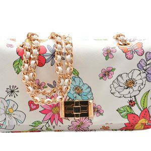 Geanta ALDO alba, PETALBLOOM 138, din piele ecologica