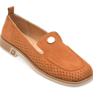 Mocasini EPICA maro, 472413, din piele intoarsa