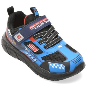 Pantofi sport SKECHERS albastri, SKECH TRACKS, din material textil