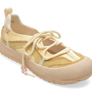 Pantofi sport GRYXX galbeni, 261055, din material textil si piele naturala