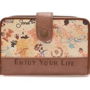 Portofel JANET DENESE multicolor, 004B, din piele ecologica