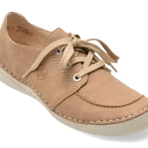 Mocasini RIEKER bej, 52545, din piele ecologica
