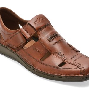Pantofi RIEKER maro, 5284, din piele naturala