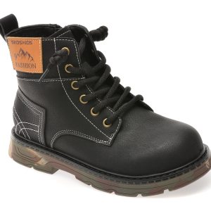 Ghete SELECTION KIDS negre, 532203, din piele naturala