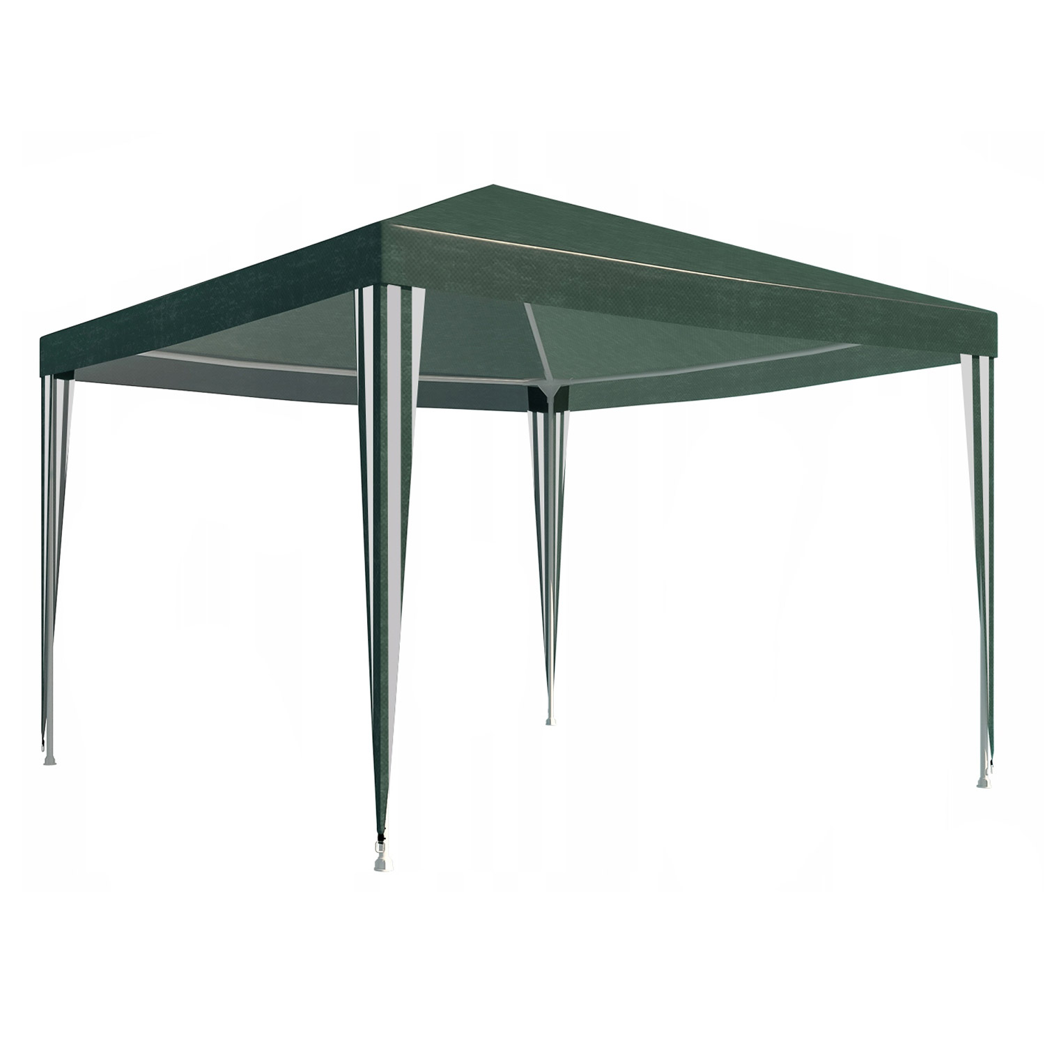 Cort pavilion gradina 300x300 cm impermeabil rezistent uv, cadru otel, verde