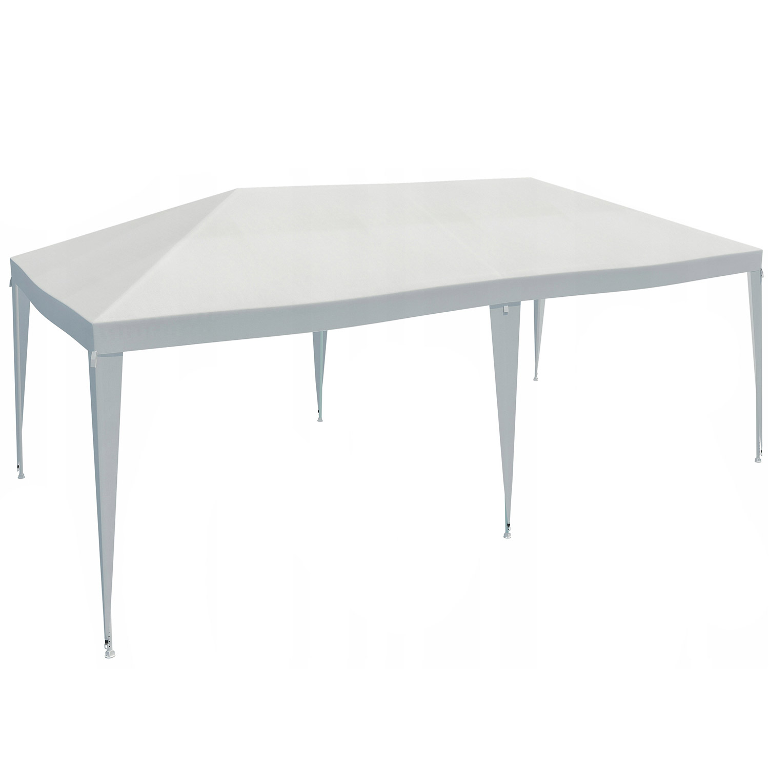 Cort pavilion gradina 600x300 cm impermeabil rezistent uv, cadru otel, alb
