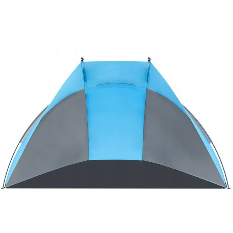 Cort plaja picnic deschis protectie uv fibra sticla, 220x115x120 cm, spatios, albastru gri